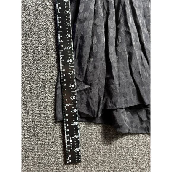 Sandro Paris “Bow” Black Faux Wrap Mini Dress Tone on Tone Polka Dot Sz 1/S NEW - Picture 6 of 7